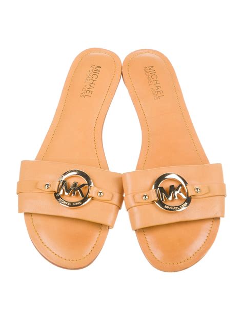 michael kors rubber soul slide|michael kors leather slides.